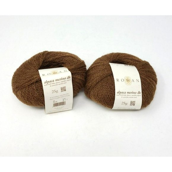 Rowan Alpaca Merino dk Yarn 2 balls Frisby 104 Brown 25g - Picture 1 of 4